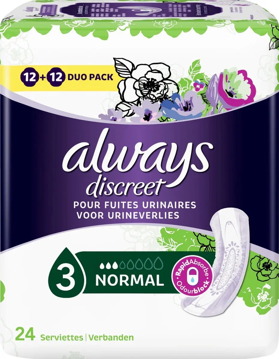 Always Discreet Maandverband Normal - 24 Stuks