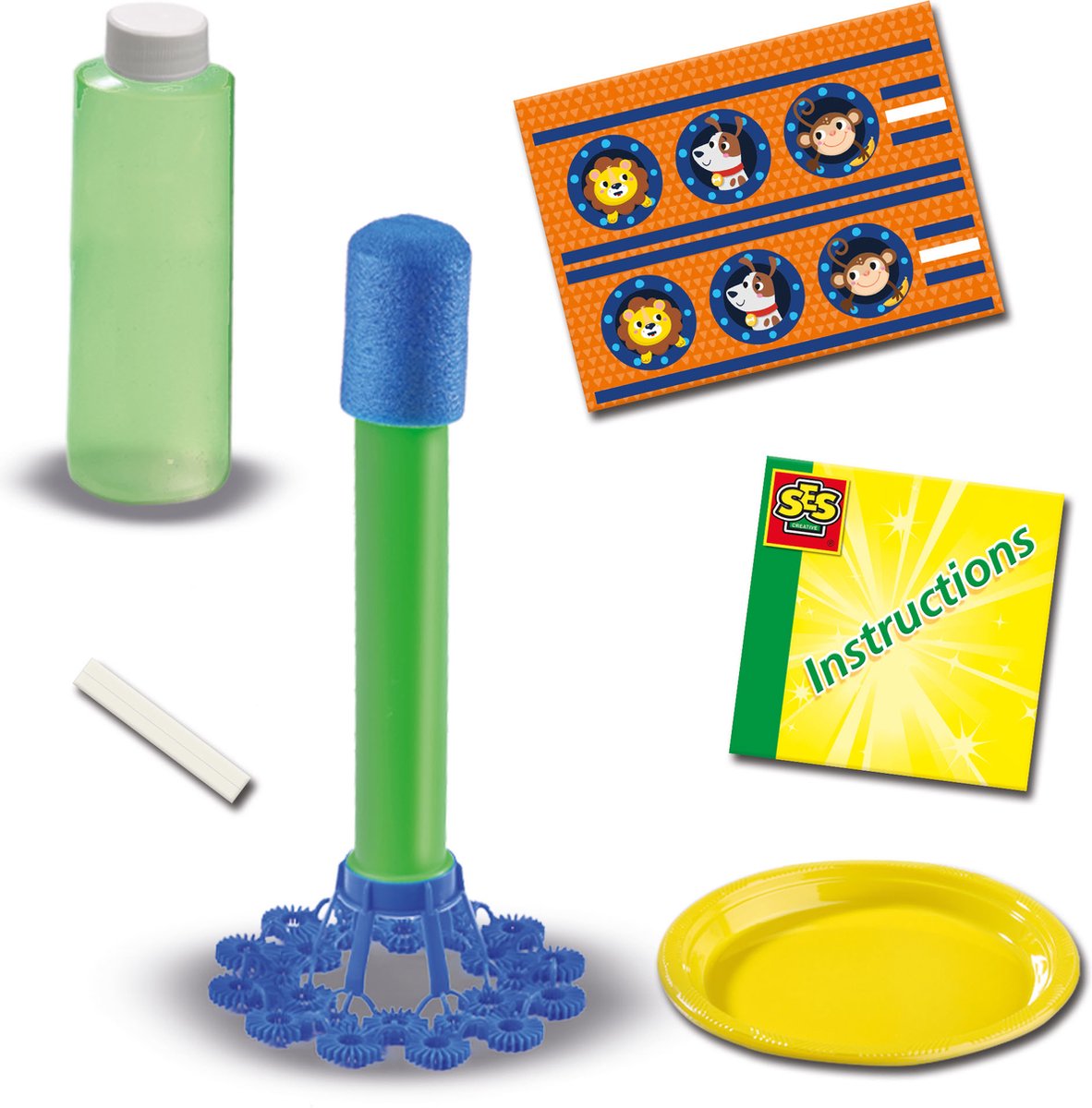 SES - Bubble raket - sterk bellenblaassop - goed uitwasbaar - voor eindeloos bellen plezier