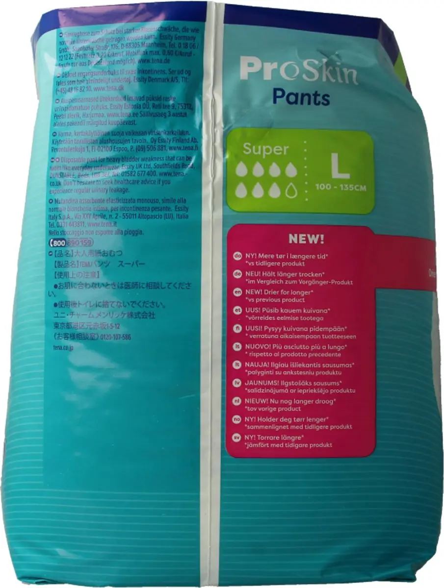 TENA Proskin Pants Super L - 12 Stuks