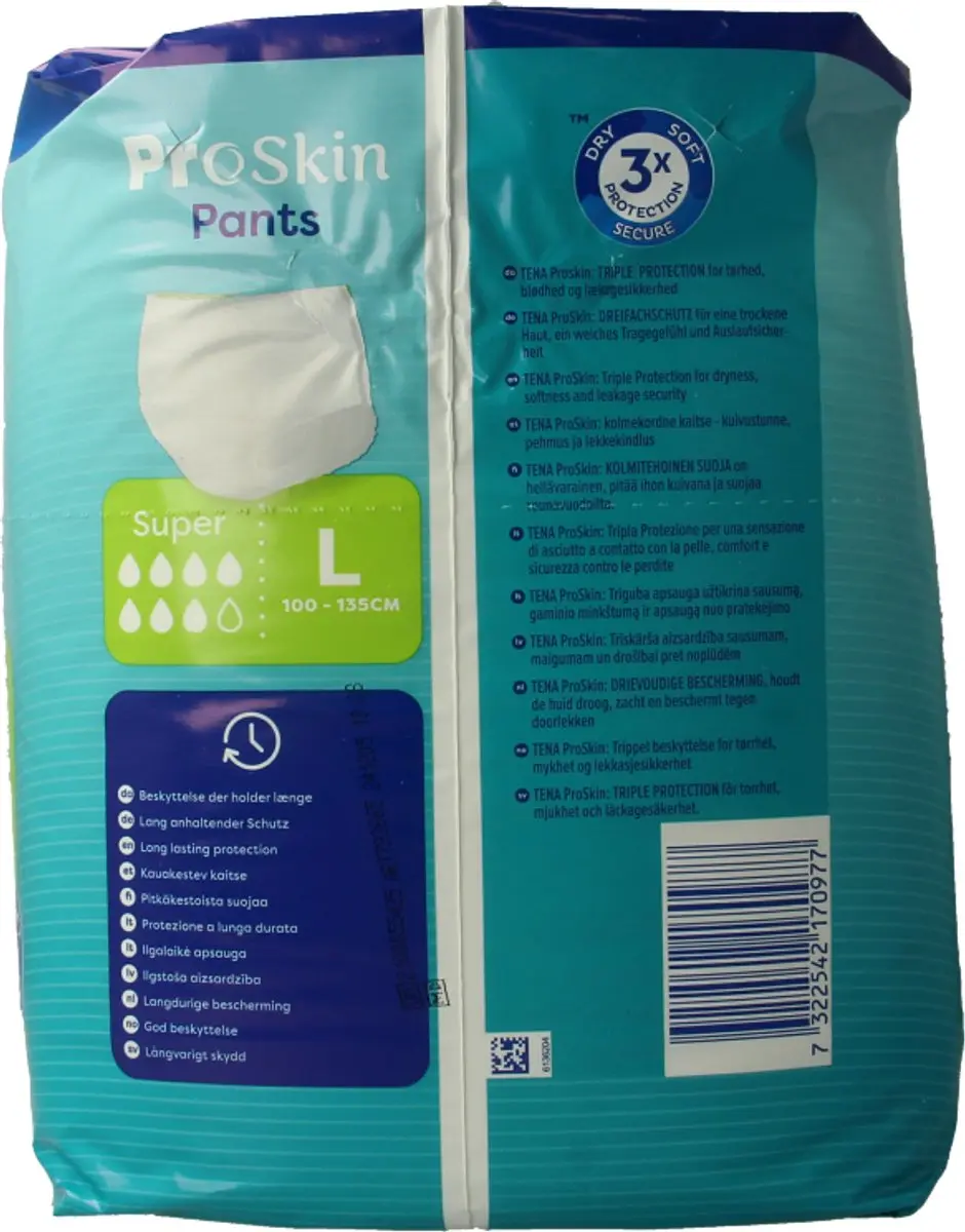 TENA Proskin Pants Super L - 12 Stuks