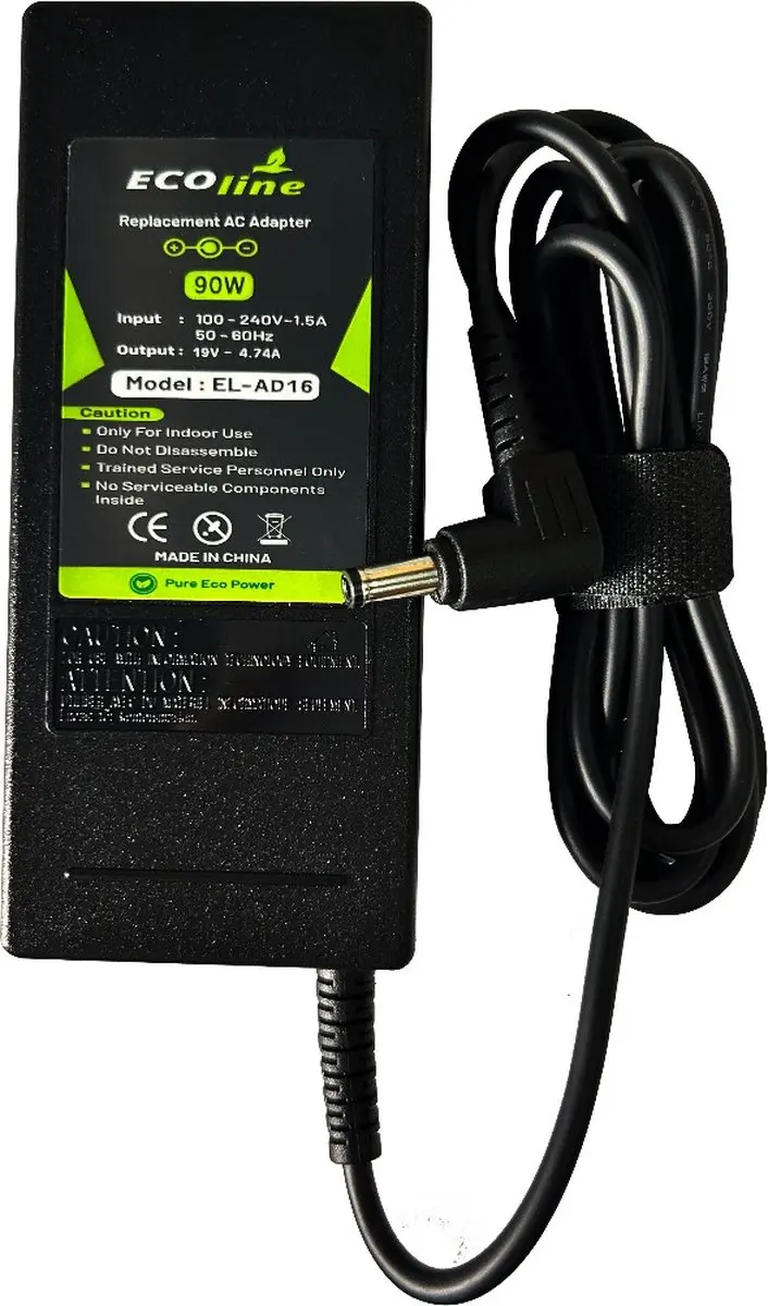 Ecoline Oplader 19V 4.74A 90W - o.a. Asus/Toshiba