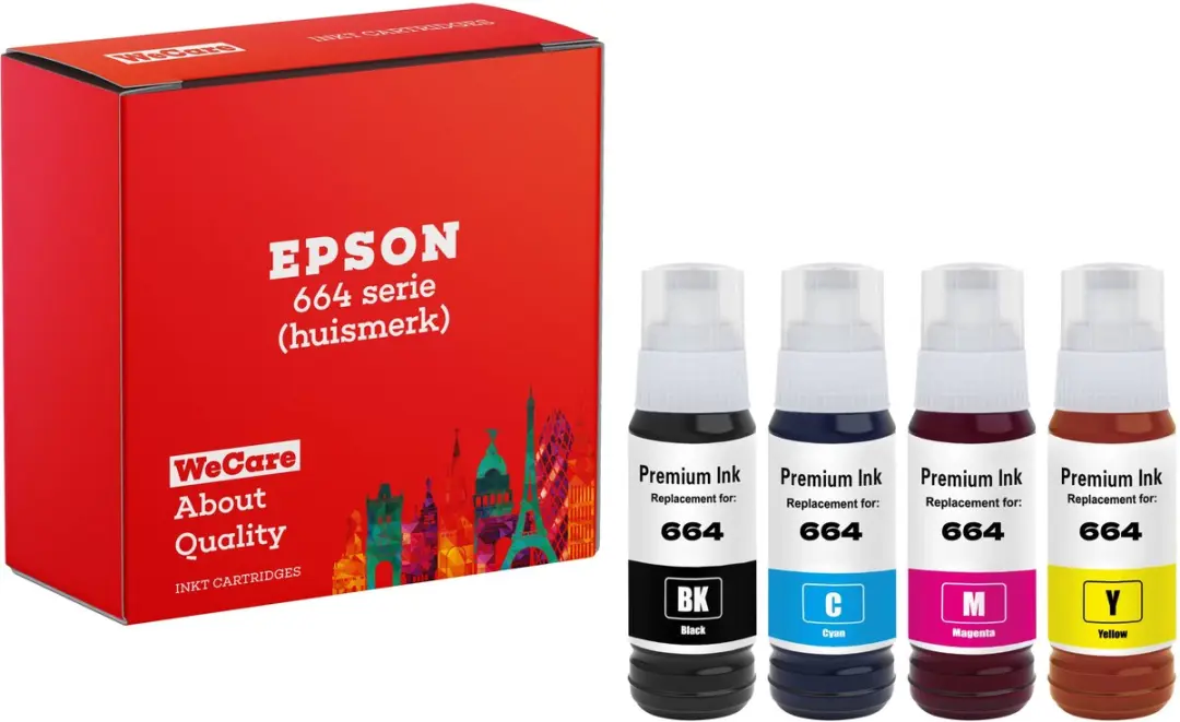 weCare T664MP Inktflessen 4-pack
