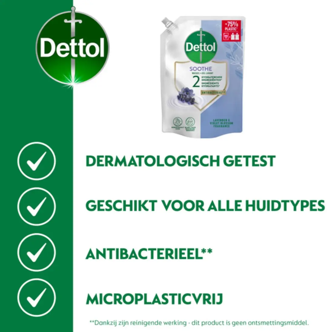 Dettol Refill Handzeep Relaxing Lavender 500ml - 3 Stuks