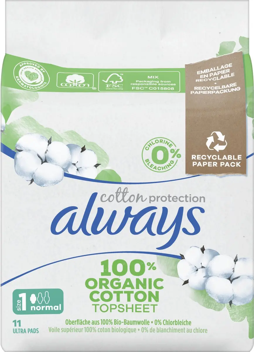 Always Cotton Protection Maandverband - 110 Stuks - afbeelding 6 van 6