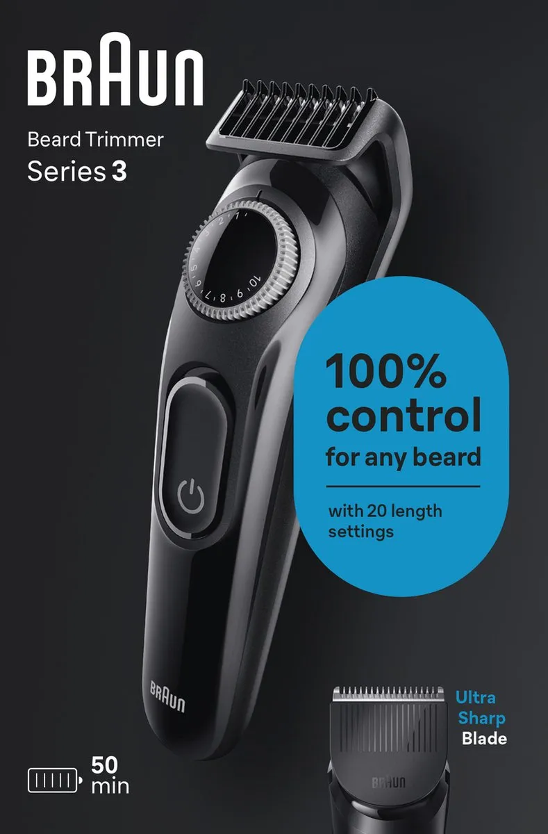 Braun BT3400 Baardtrimmer - Zwart