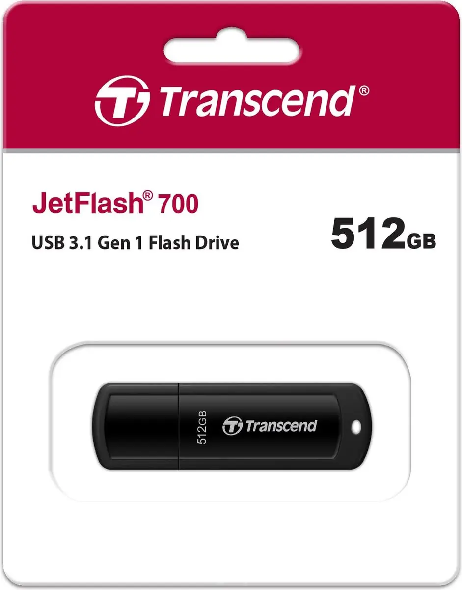 Transcend JetFlash 700 TS512GJF700 USB-stick 512GB - Zwart