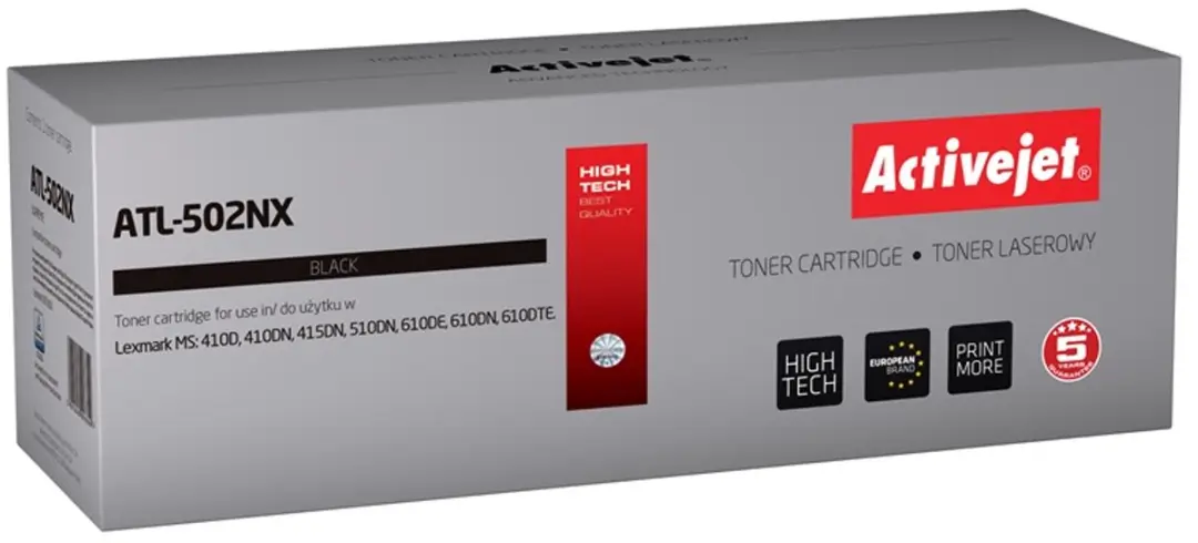 Lexmark ActiveJet ATL-502NX Tonercartridge - 10.000 Pagina's - Zwart