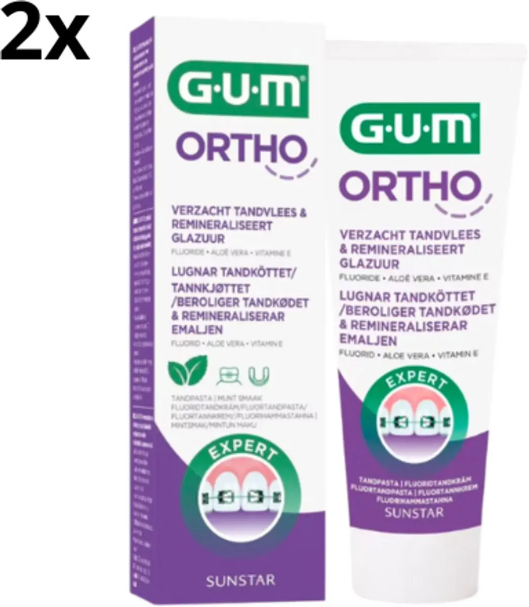 Gum Ortho Tandpasta - 2x75ml Voordeelverpakking