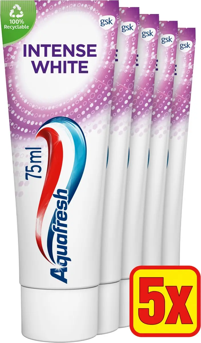 Aquafresh Intense White Tandpasta 375ml - 5x75ml