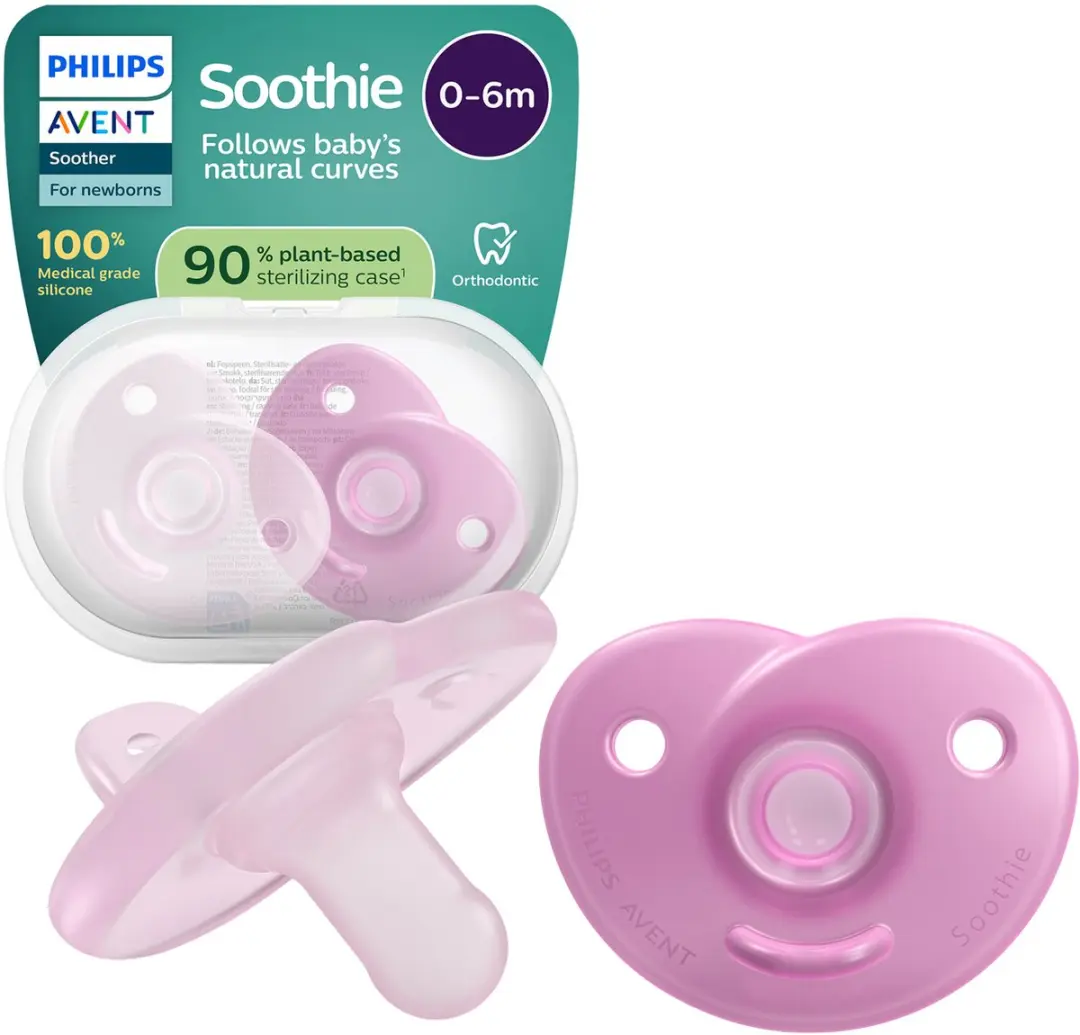 Philips Avent Soothie Hart Fopspenen - 2 Stuks - Roze