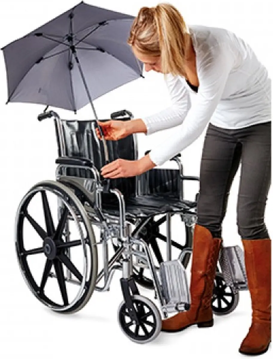 Vitility Paraplu voor Kinderwagen/Rolstoel/Rollator - Zwart