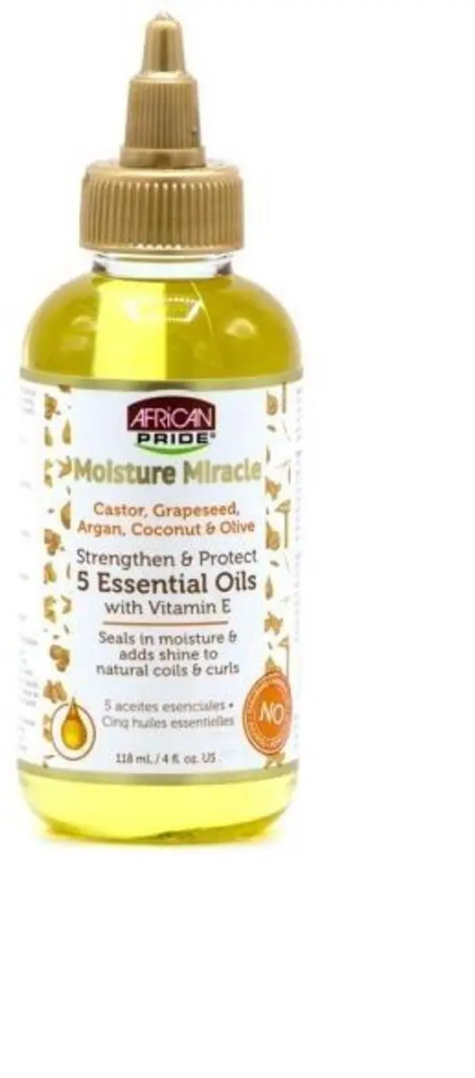 African Pride Moisture Miracle 118ml - 5 Oliën met Vitamine E