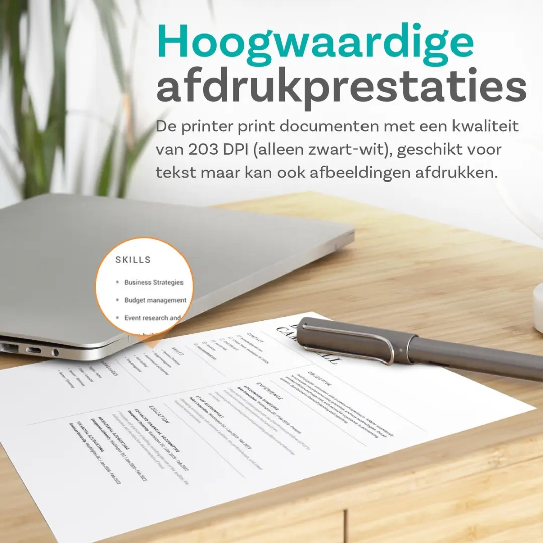 Pora&Co M08F Thermische Printer - Zwart