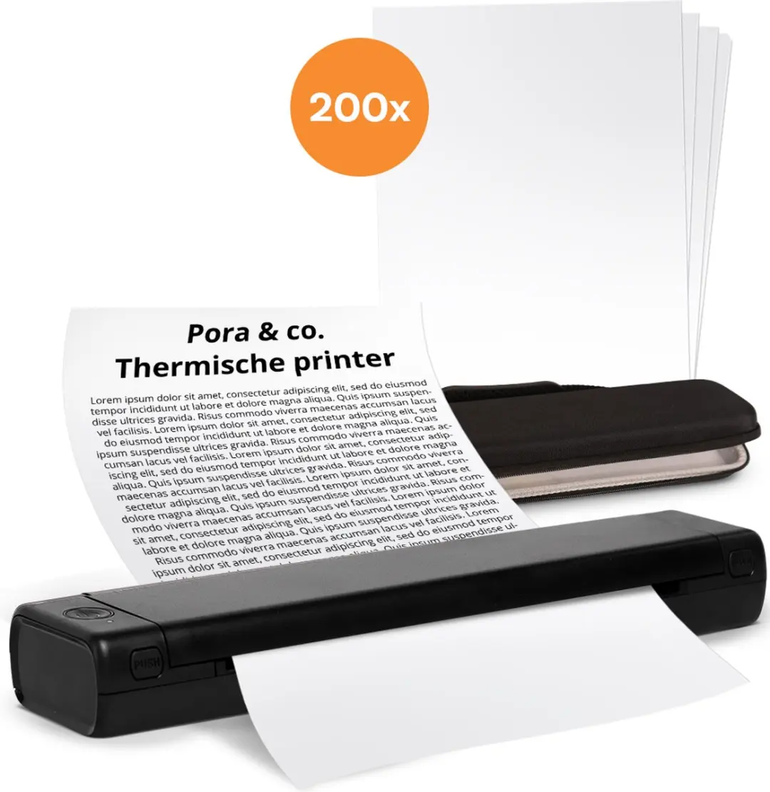 Pora&Co M08F Thermische Printer - Zwart