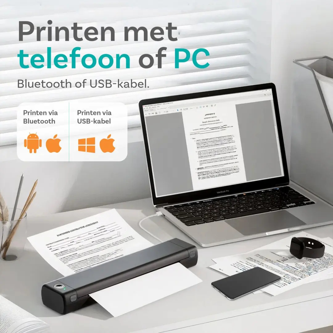 Pora&Co M08F Thermische Printer - Zwart