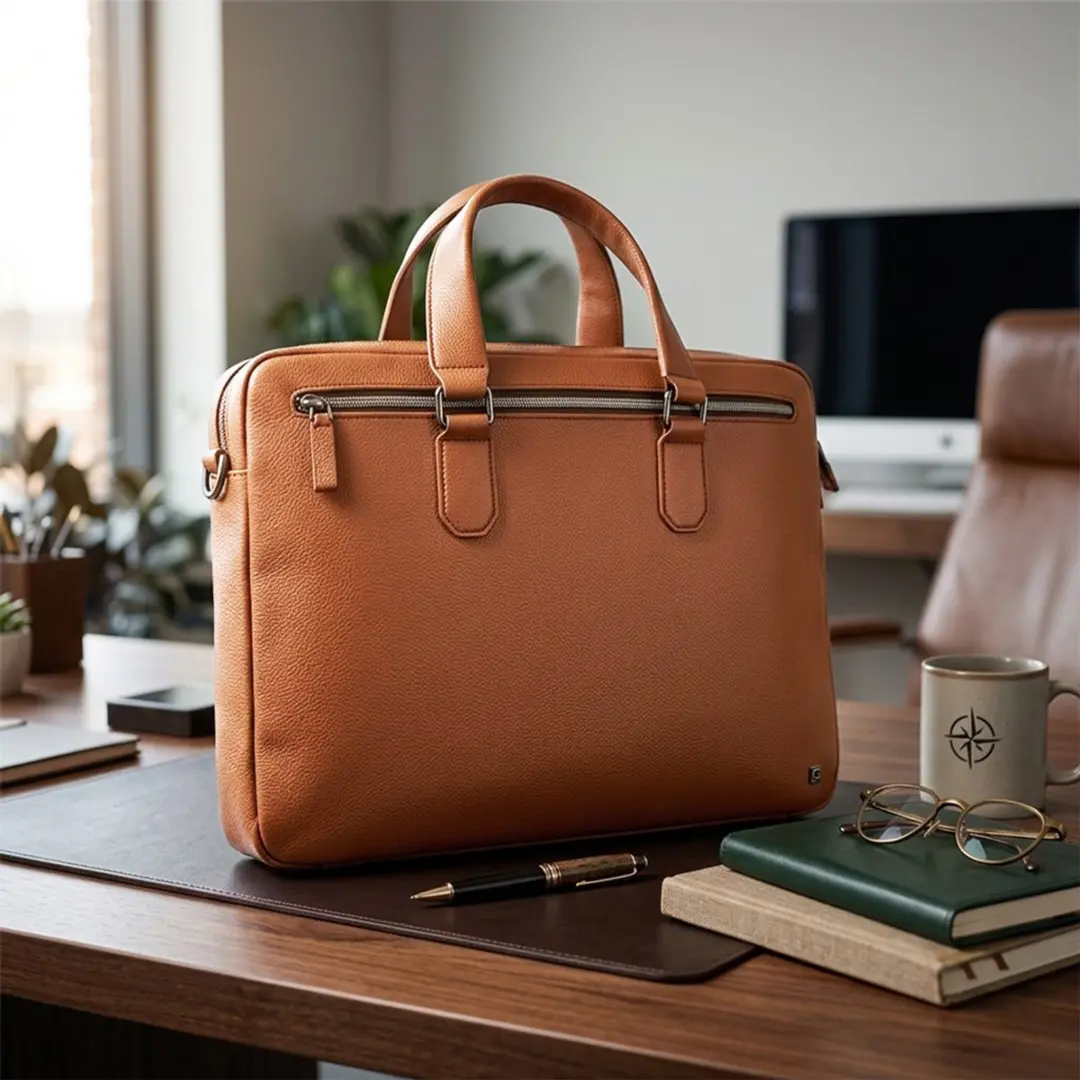 Desq Leren Laptoptas 16" - Bruin - MPN 3625.07