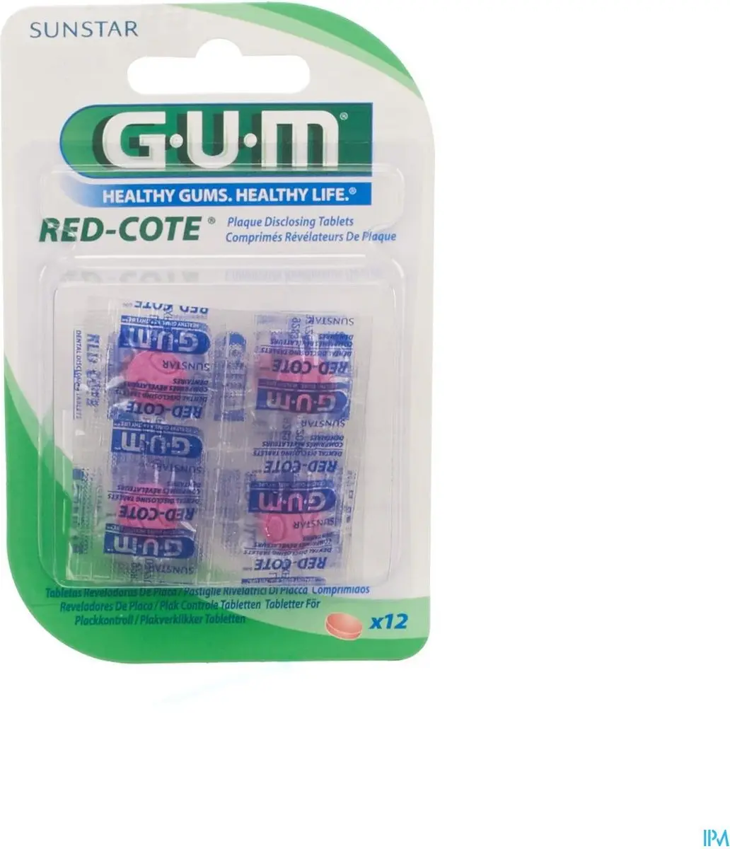 Gum Red Cote Plakverklikkers - 12 Stuks
