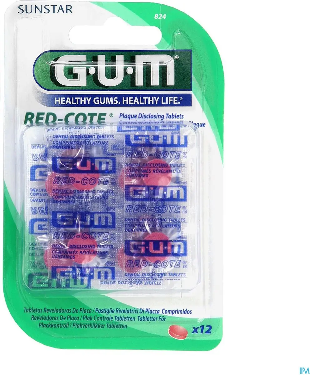 Gum Red Cote Plakverklikkers - 12 Stuks