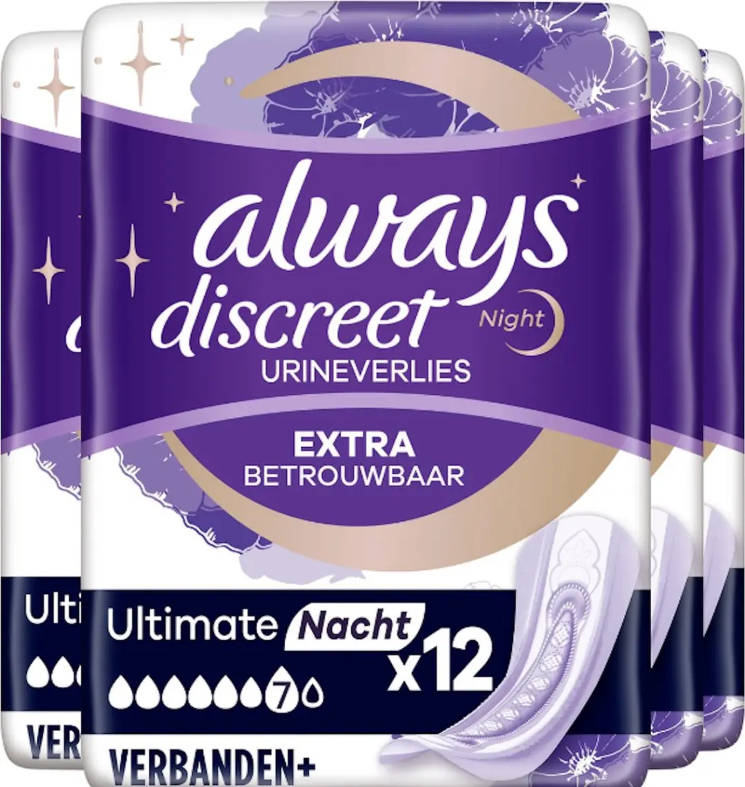 Always Discreet Plus Ultimate Night Verband XL - 48 Stuks
