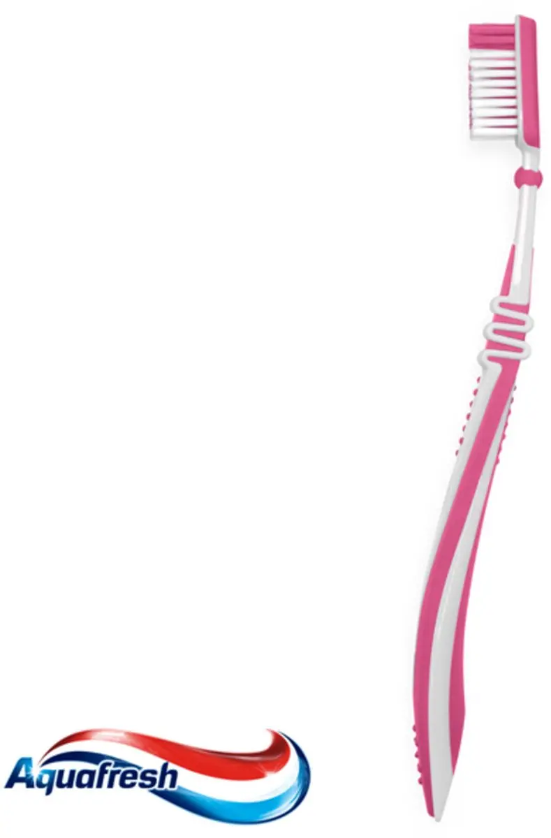 Aquafresh Clean Control Medium Tandenborstels - 7 Stuks - Lichtblauw