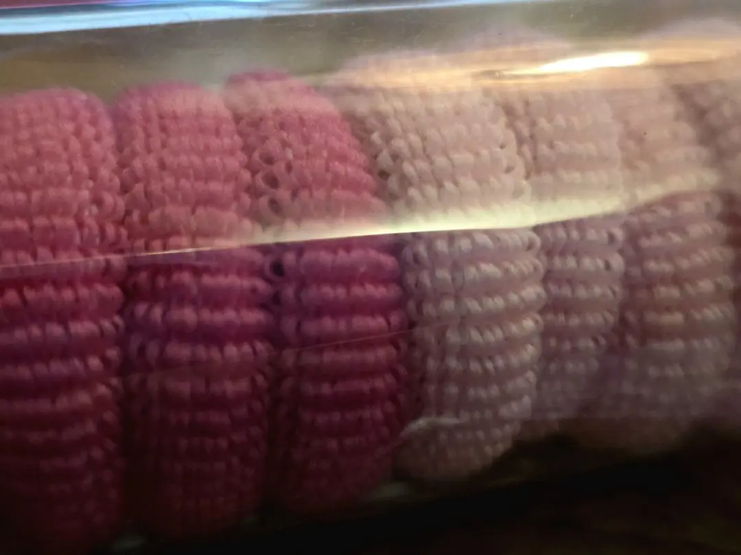 Zenner Transparante Koker 18 Badstof Haarelastiekjes - Roze Mix