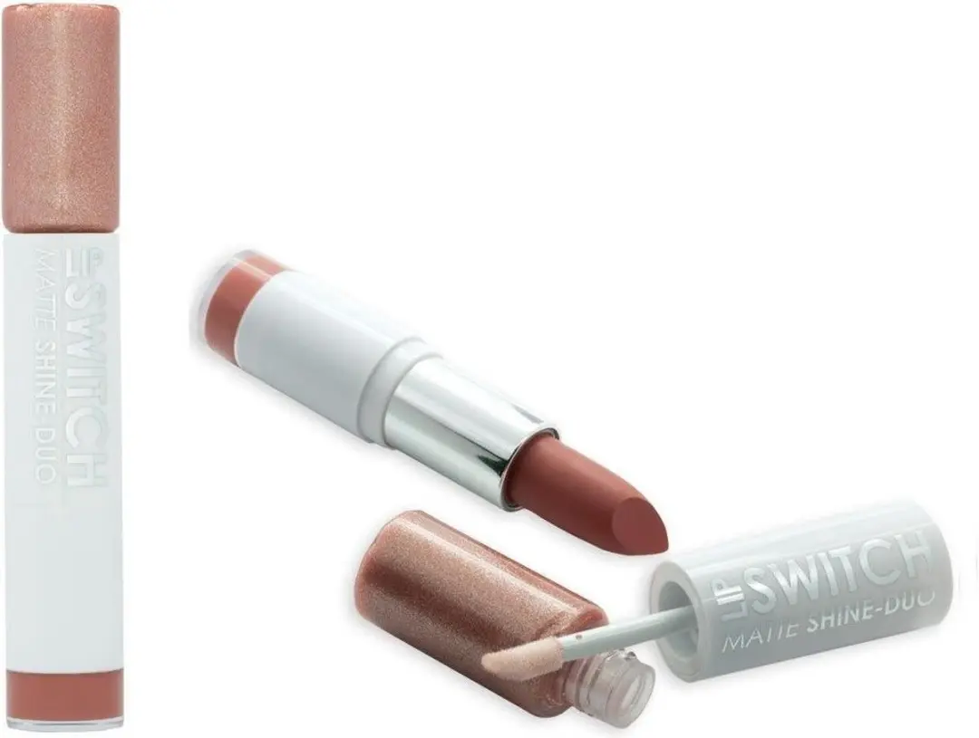 MUA Switch Matte Shine-Duo Lipstick Brown