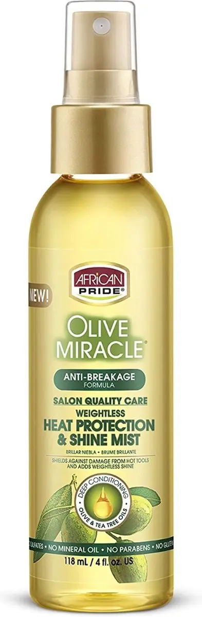 African Pride Olive Miracle Heat Protection & Shine Mist 118ml