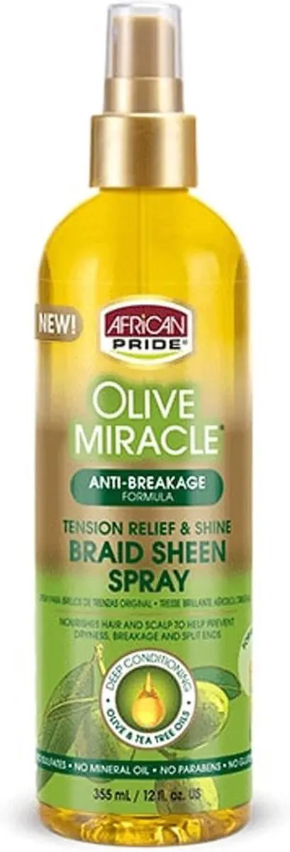 African Pride Olive Miracle Braid Sheen Spray 355ml