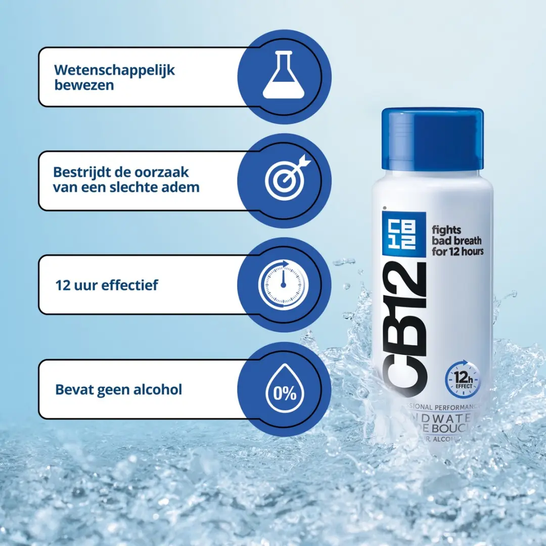 CB12 Original Mondwater 750ml - Fluoride - 3x250ml