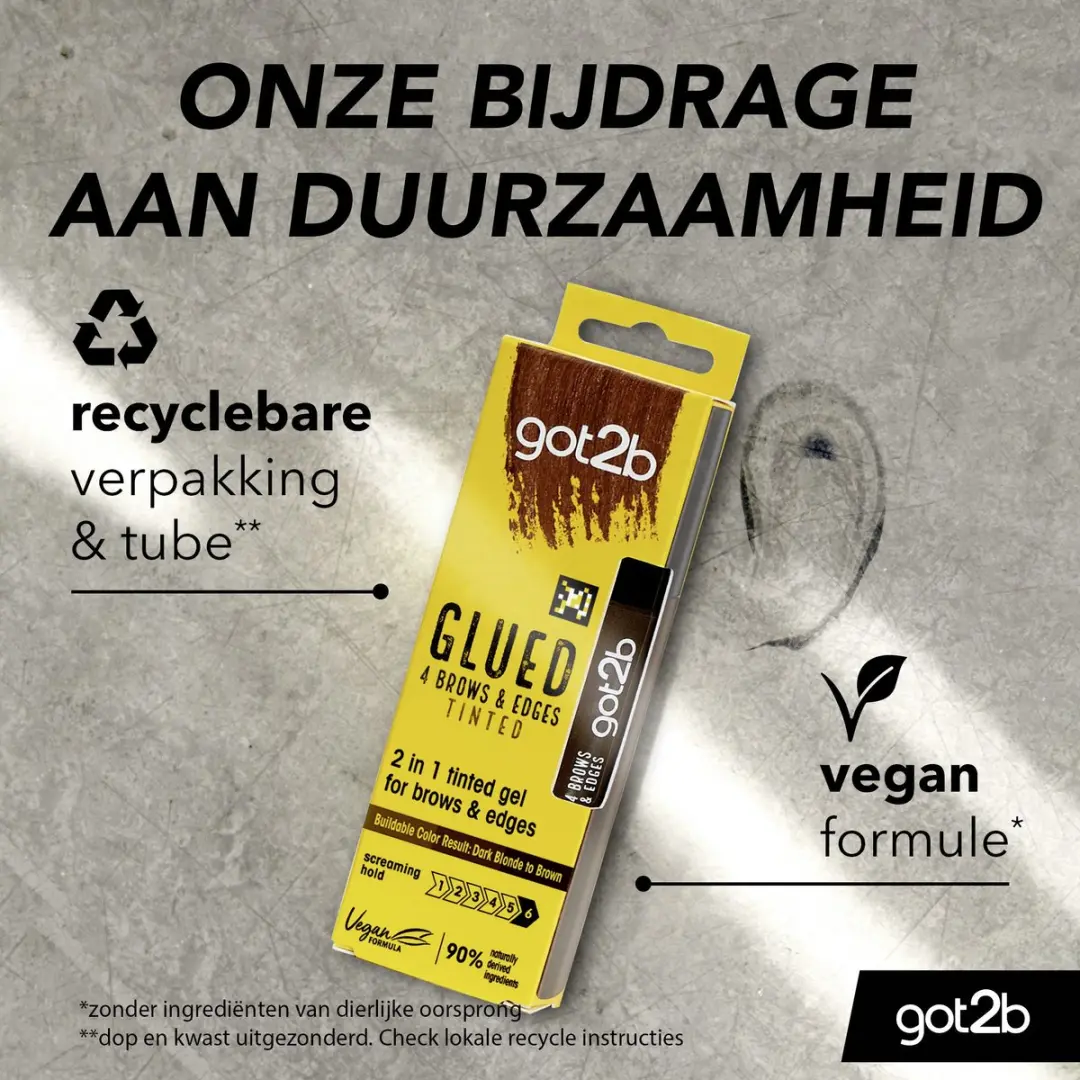 Got2b Glued 2-in-1 Brows & Edges Donkerbruin Wenkbrauwgel 16ml