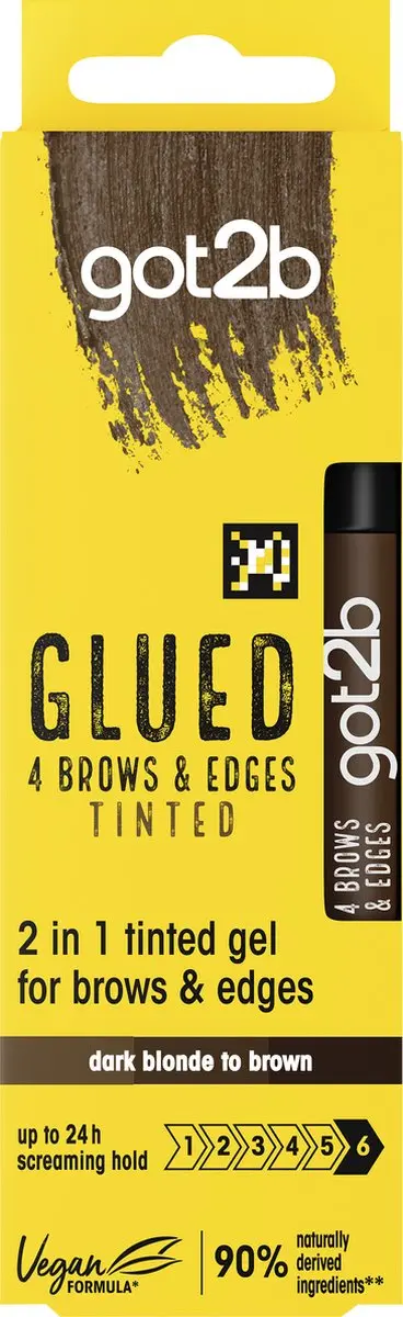 Got2b Glued 2-in-1 Brows & Edges Donkerbruin Wenkbrauwgel 16ml