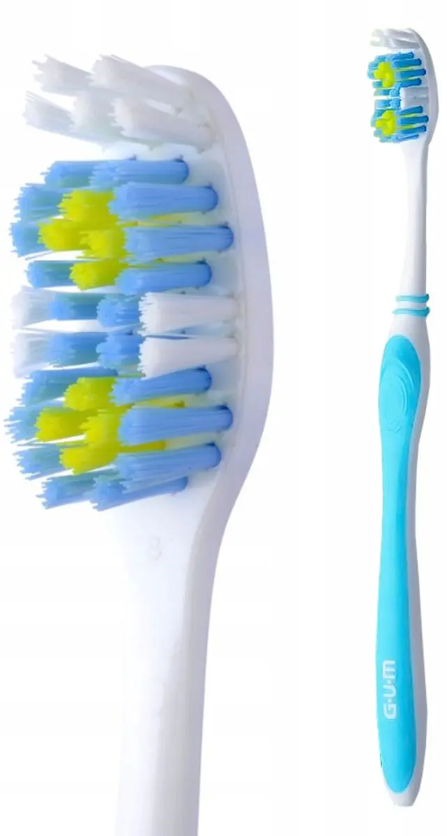 Gum Easy-Clean Handtandenborstel Medium - Tongreiniger MIX