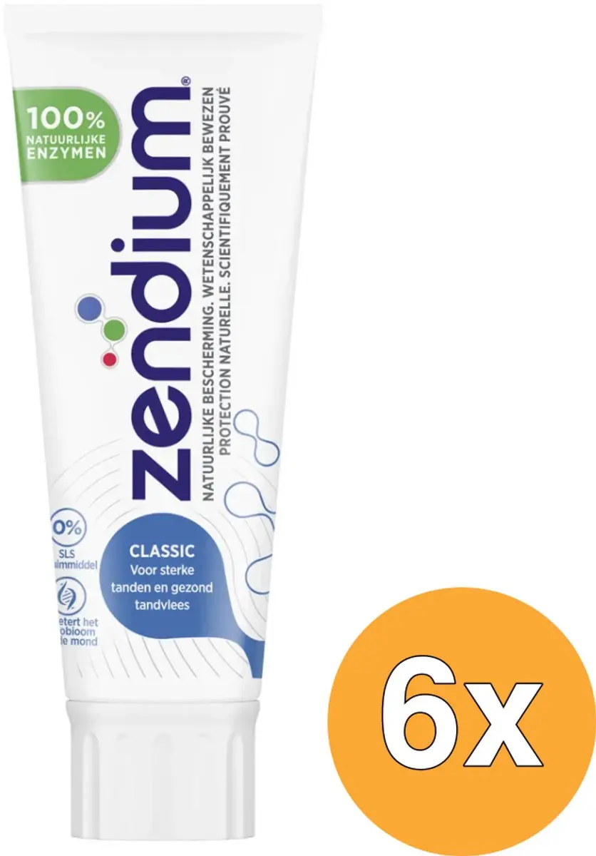Zendium Tandpasta Classic 75ml - 6 Stuks