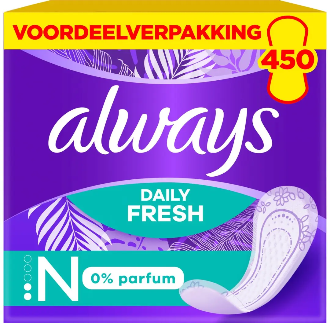 Always Daily Fresh Normal Inlegkruisjes 450 Stuks