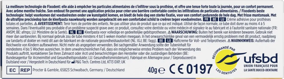 Fixodent Kleefpasta Ultimate Fris - 240g (6x40g)