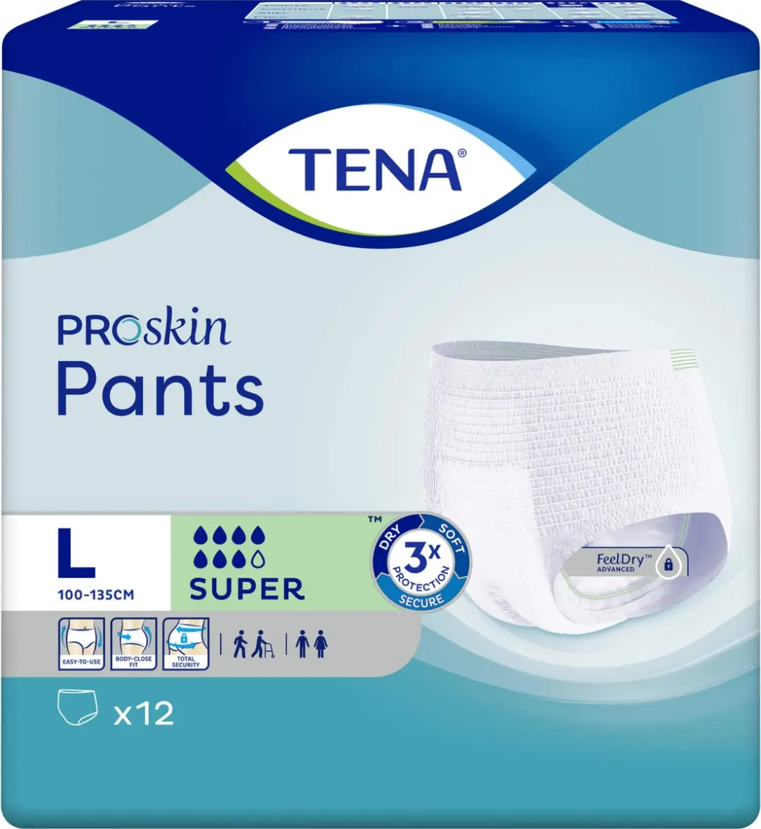 TENA Proskin Pants Super Large - 12 Stuks