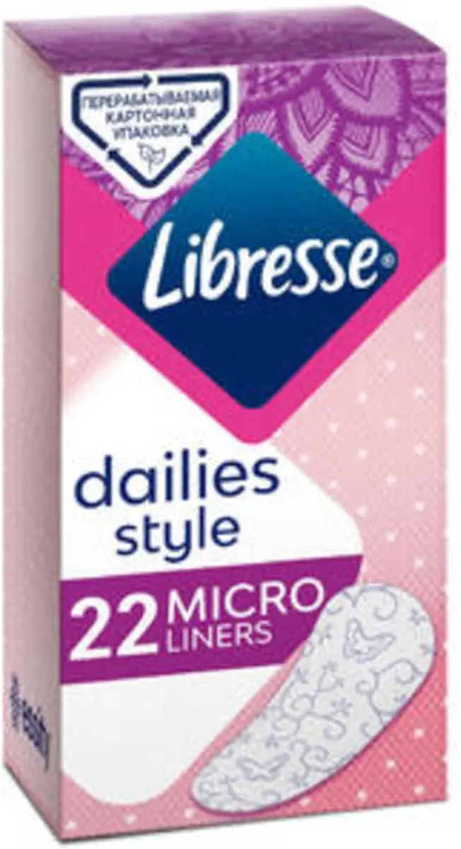 Libresse Micro Inlegkruisjes - 528 Stuks (12x22) - Roze/Wit - afbeelding 2 van 3
