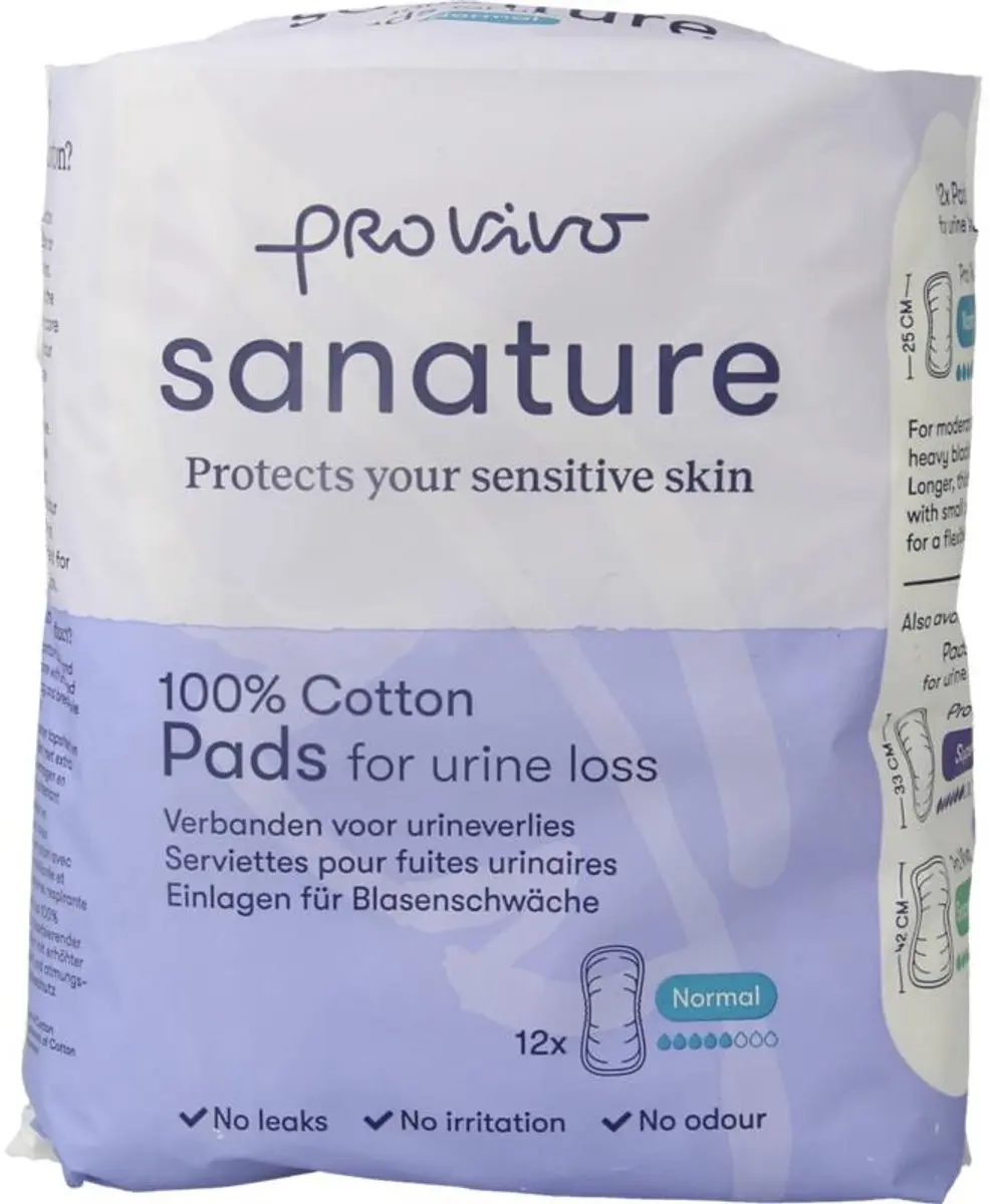 Sanature Pro Vivo Incontinentieverband 12 Stuks
