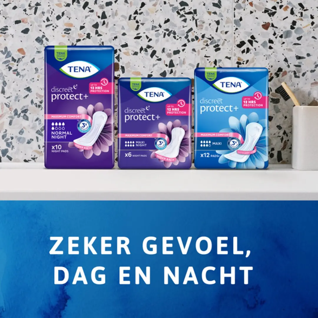 TENA Discreet Protect+ Normal Night Nachtverbanden - 60 Stuks