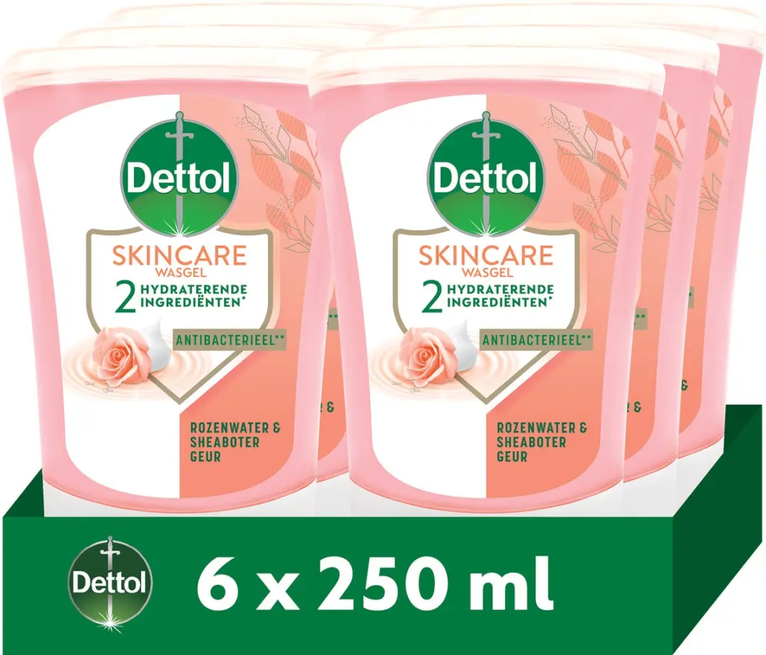 Dettol No-Touch Handzeep Navulling Rozenwater & Sheaboter 250ml