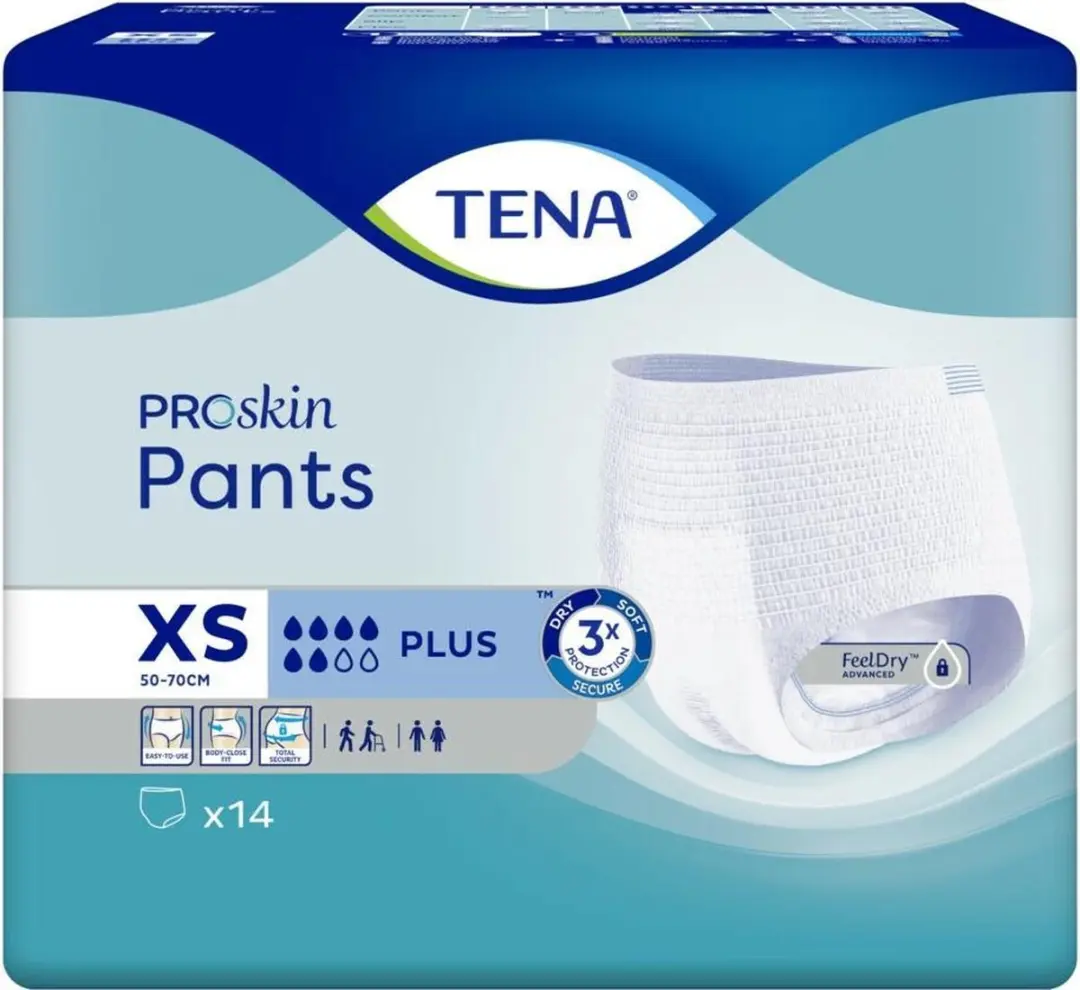 TENA ProSkin Pants Plus Incontinentiebroekjes XS - 14 Stuks - afbeelding 6 van 6