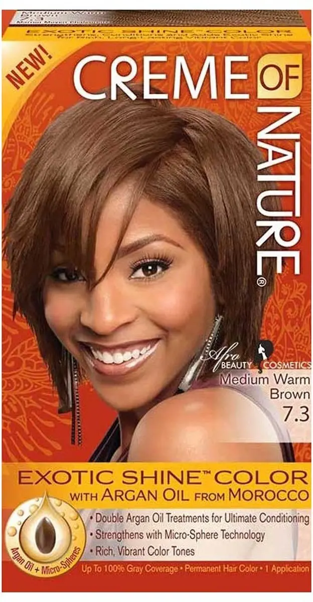 Creme of Nature Argan Color Medium Warm Brown 7.3 Permanent Haarkleuring 250ml