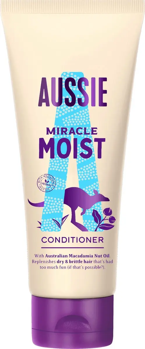 Aussie Miracle Moist Conditioner 6x200ml - Vegan Macadamianootolie