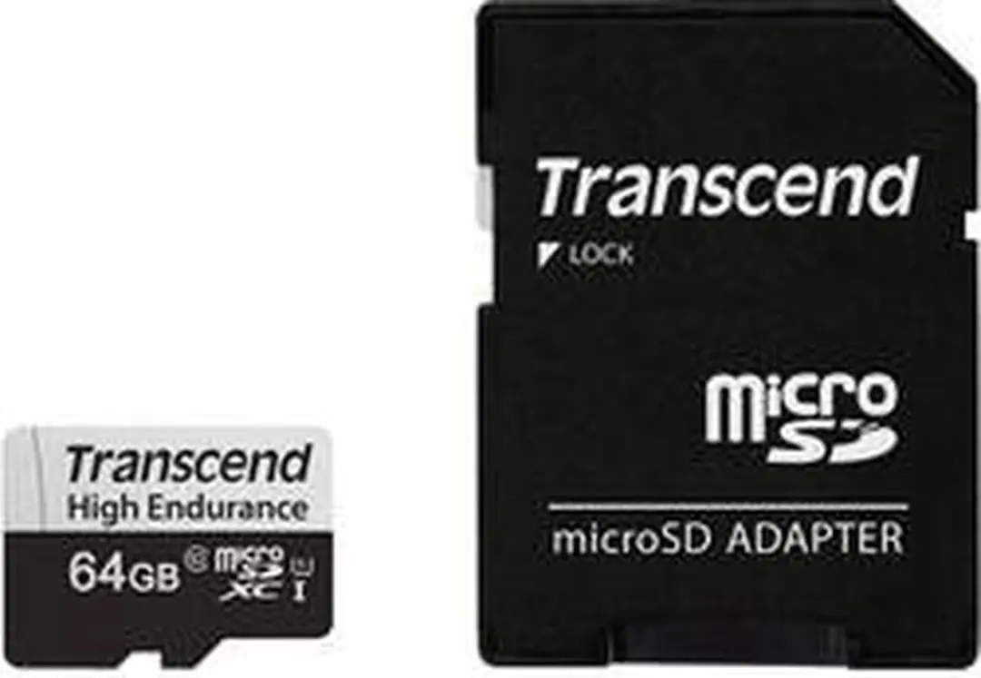 Transcend High Endurance 350V microSDXC TS64GUSD350V - 64GB - Incl. SD-adapter