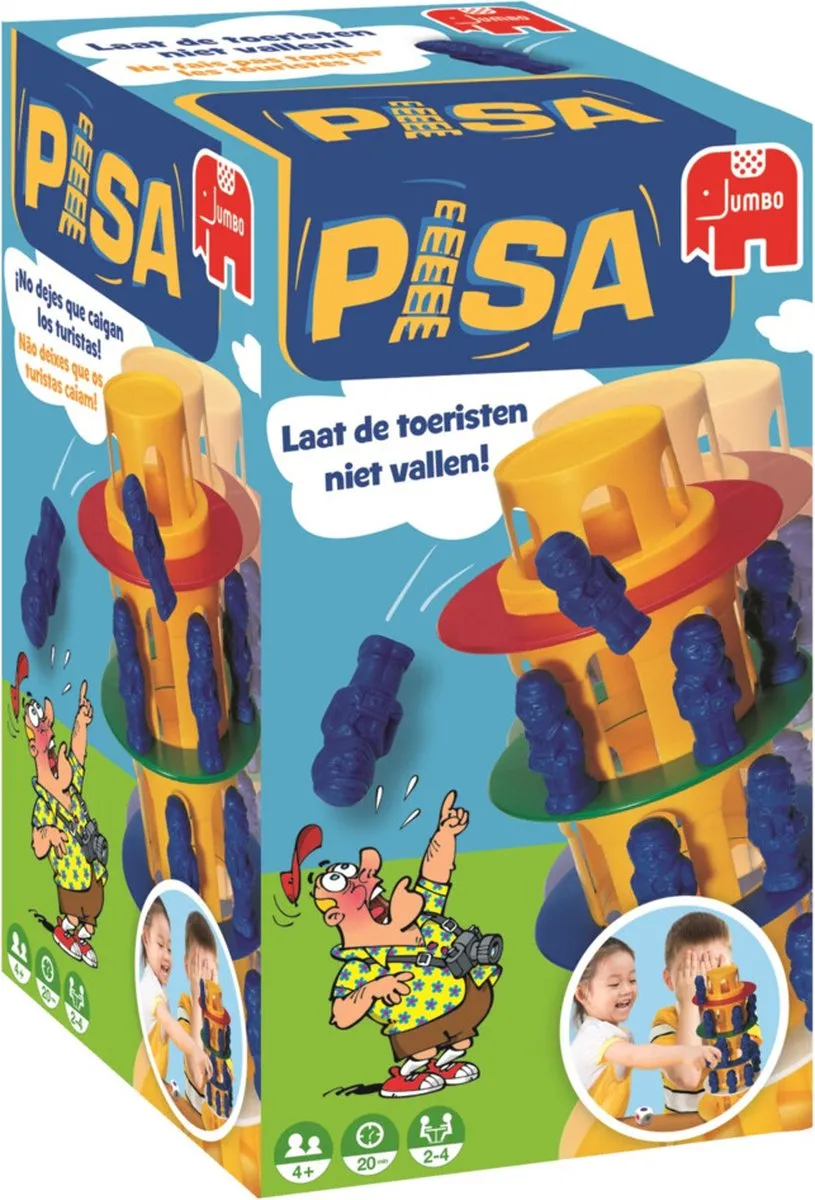 Jumbo Toren van Pisa Actiespel - 2-4 Spelers - Vanaf 4 Jaar - afbeelding 6 van 6