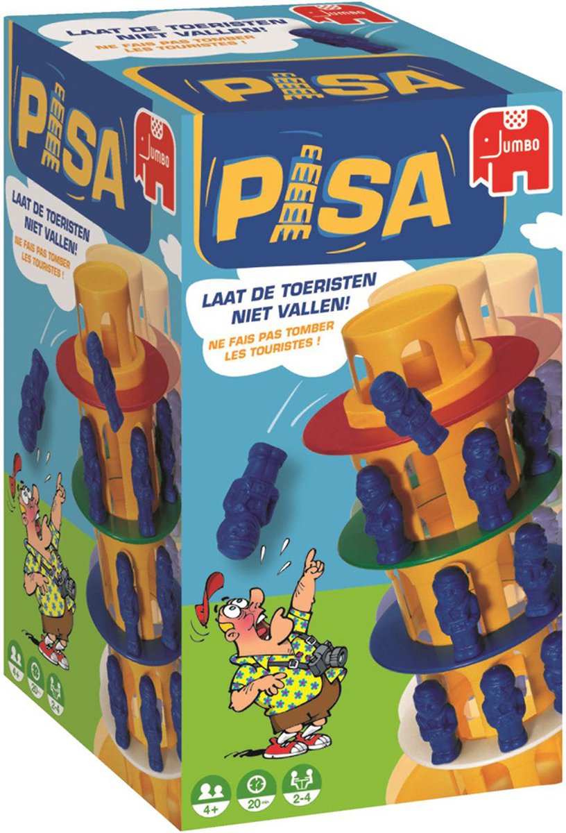 Toren van Pisa - Actiespel - Vanaf 4 jaar - 2 tot 4 spelers - Bordspel voor kinderen - Familiespel
