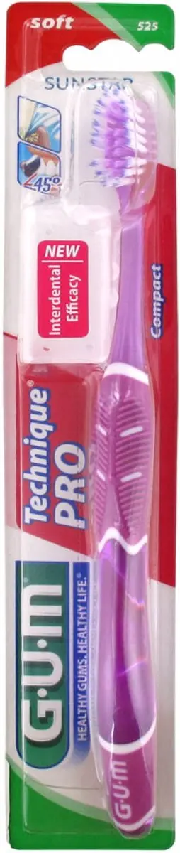 Gum Technische Tandenborstel Pro Soft 525 - Roze