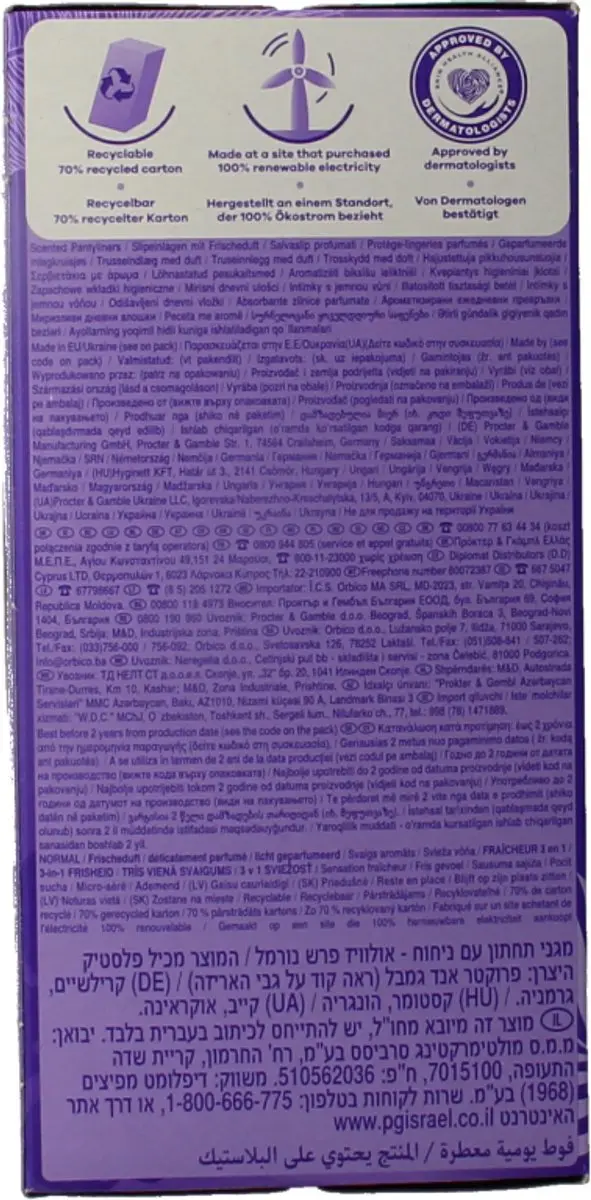 Always Daily Fresh Inlegkruisjes Normal - 30 Stuks