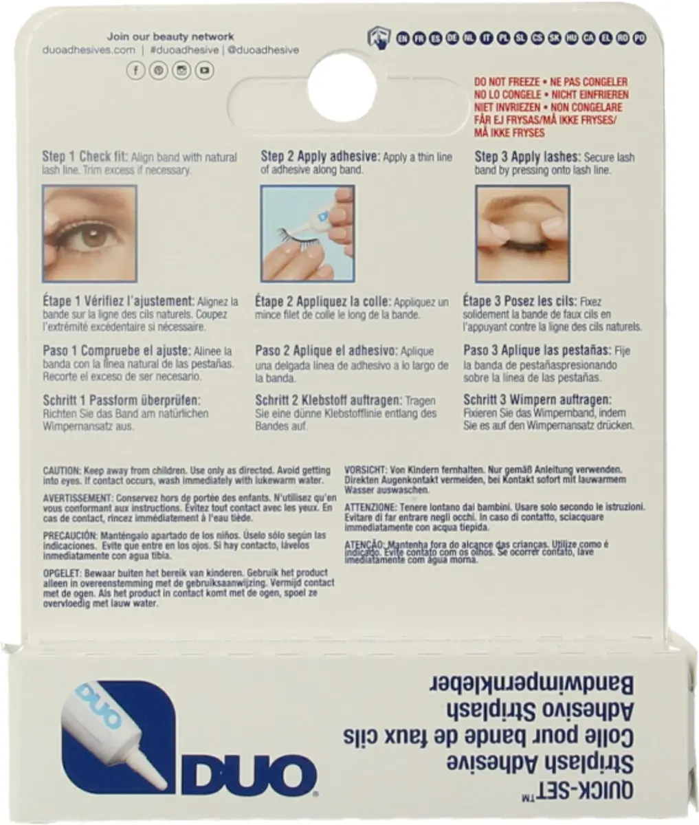 Duo Quick-Set Striplash Adhesive 7g - Wit/Transparant