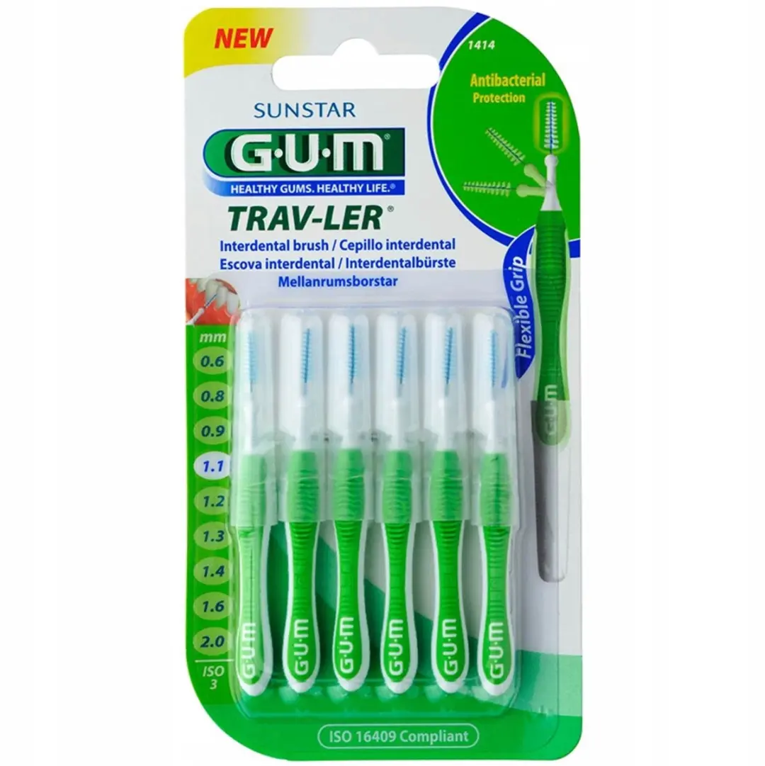 Gum Interdentale Ragers 1,1mm - 12 Stuks Groen